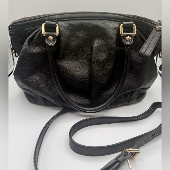 Gucci Black Guccissima Leather Medium Sukey 2-way Satchel Bag - Picture 2 of 13